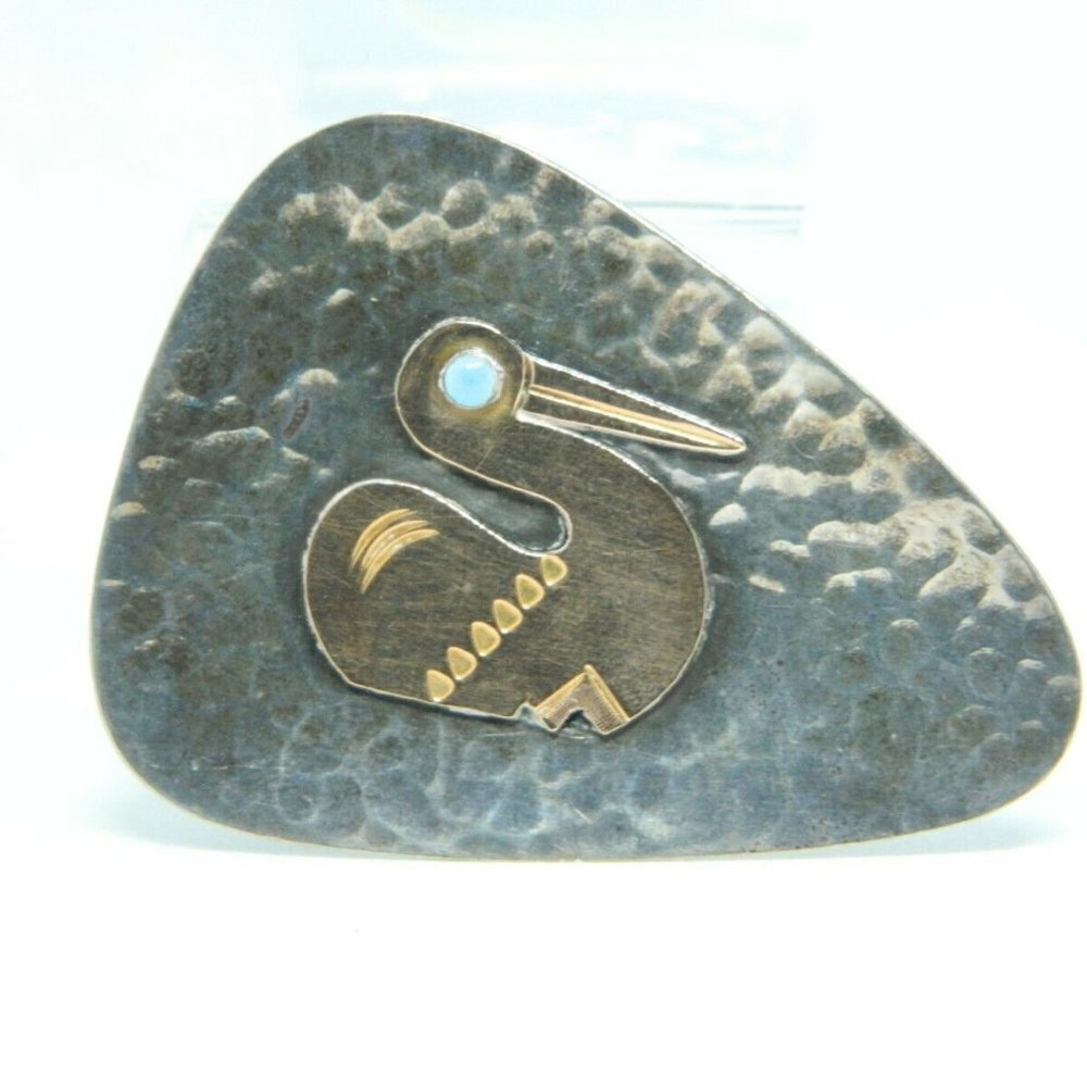 Sterling Silver .925 18k Gold Peru Blue Enamel Eye